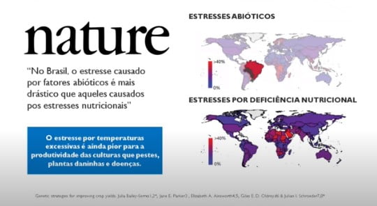 Gráfico ilustrando o estresse das plantas por altas temperaturas